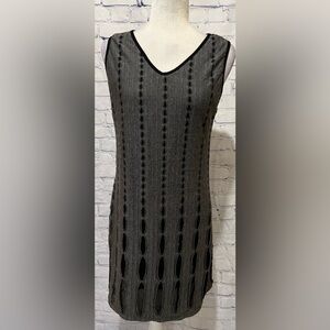 St Tropez West Gray Black Sleeveless Tank Dress Size Small